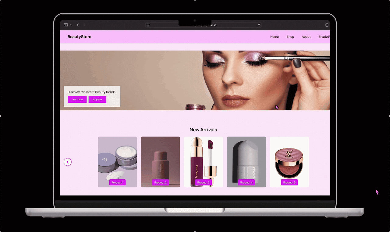 Beautify website preview