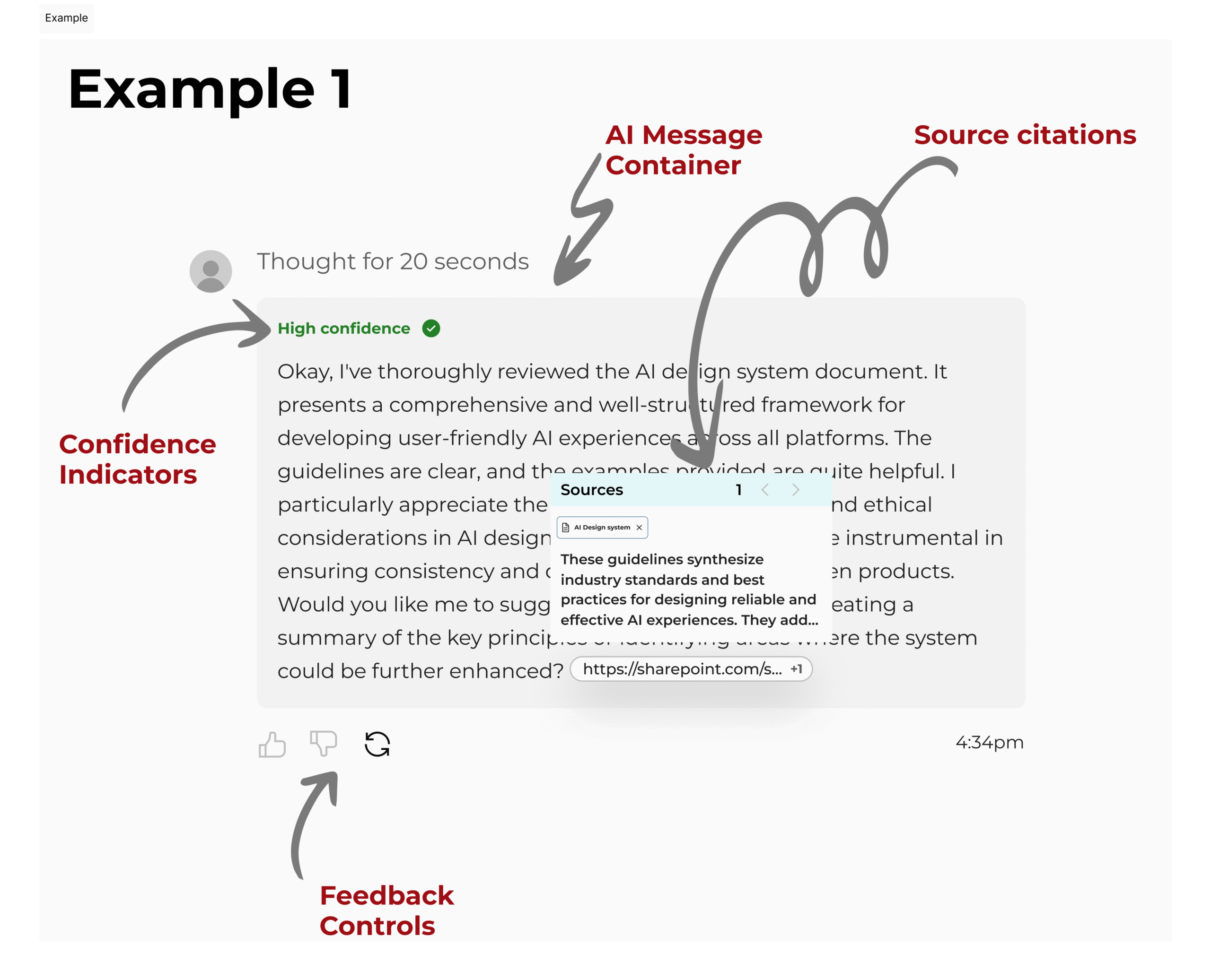 AI component example showing multiple components in one flow