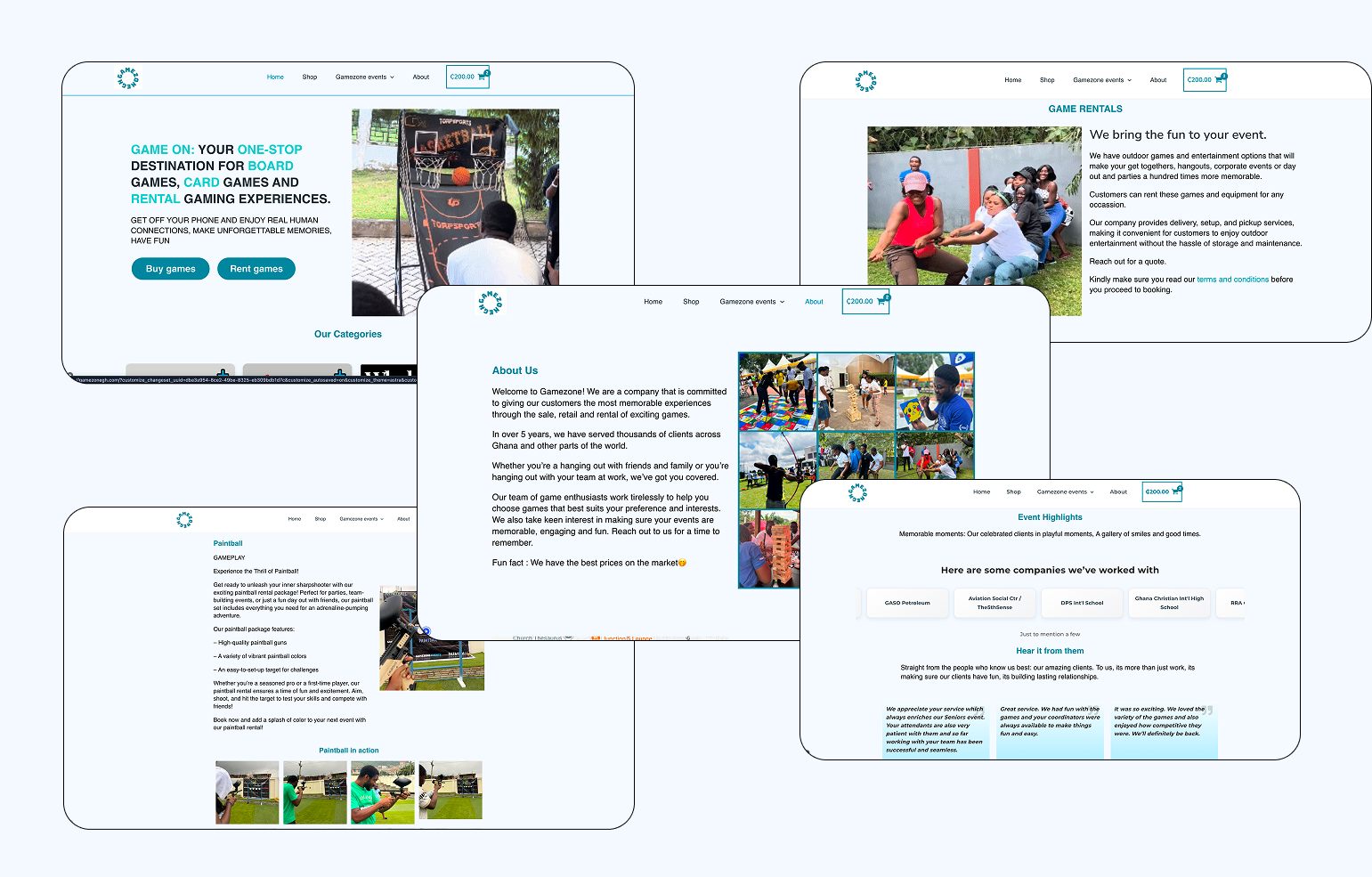 Snapshots of the original Gamezone website before the redesign